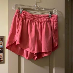 Size 10 pink lululemon shorts